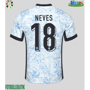 Portugal Ruben Neves #18 Bortatröja EM 2024 Kortärmad